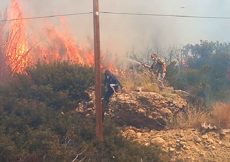 Φωτιά στο Δήμο Αρχανών-Αστερουσίων στην Κρήτη