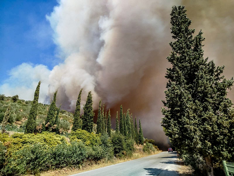 Εκτός ελέγχου η μεγάλη φωτιά στην Εύβοια – Εκκενώνονται χωριά