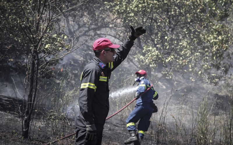 Οριοθετήθηκε η φωτιά στον Αρχάγγελο Λακωνίας