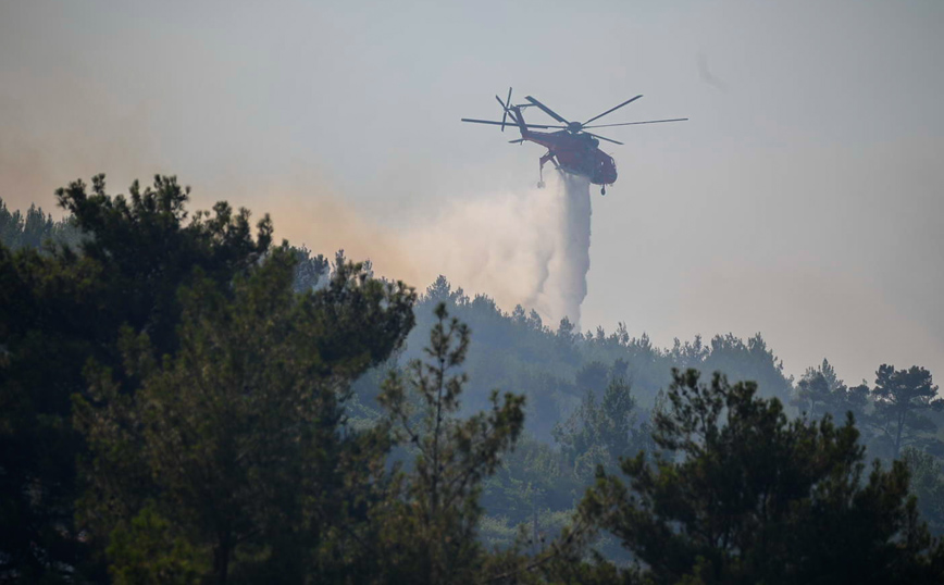 Φωτιά κοντά σε χαράδρα δάσους στις Κορυφές Καβάλας