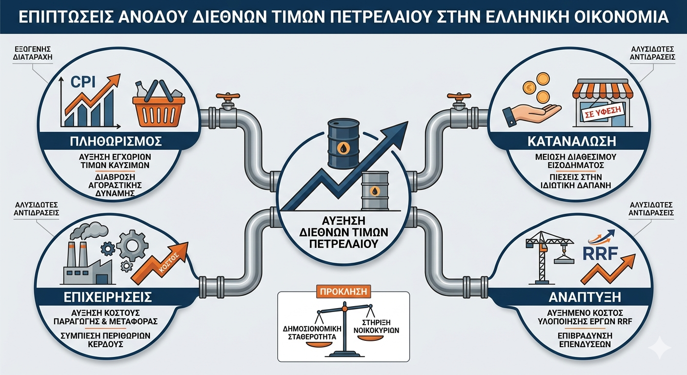 Η επίπτωση των διεθνών τιμών στα καύσιμα.