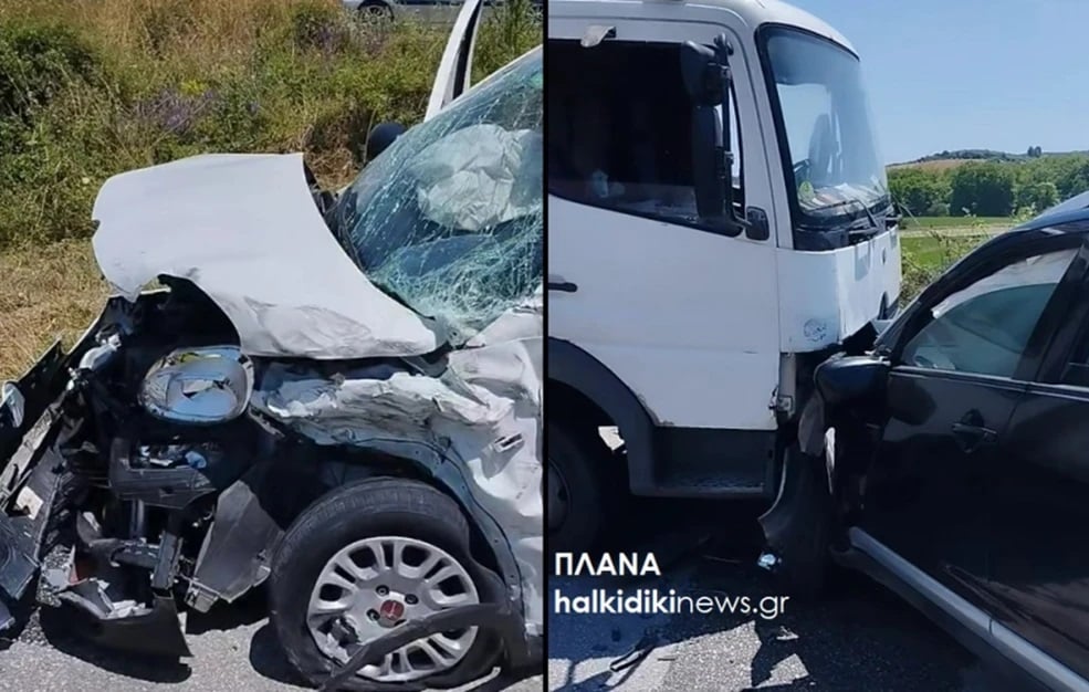 Καραμπόλα τριών αυτοκινήτων στη Χαλκιδική – Αγωνία για την τύχη τριών παιδιών που επέβαιναν